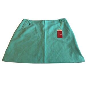 Sport Haley Womens Golf Skort Button Silky Lined Side Zip Soft Size 14